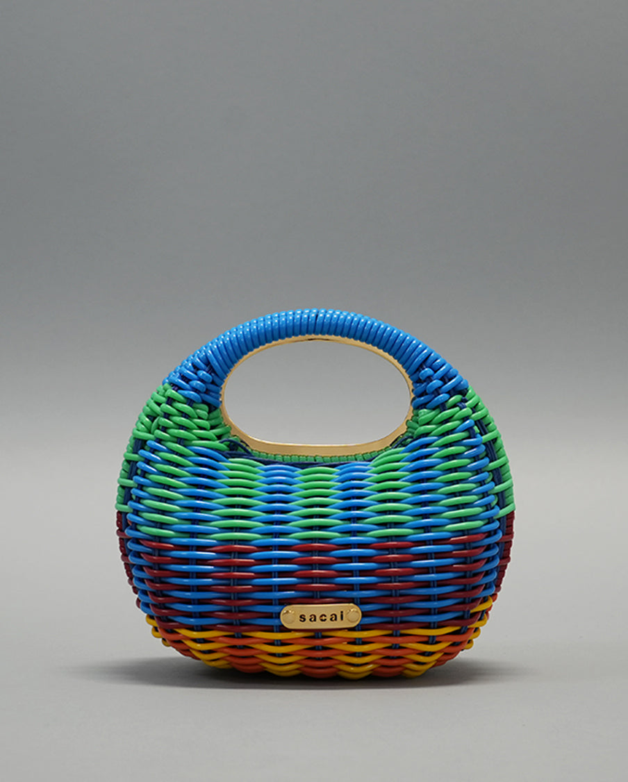 [SACAI]ラウンドバッグ マルチカラー編み込みバッグ SACAI-Rattan Round Bag-MULTI color – J LOS ANGELES​