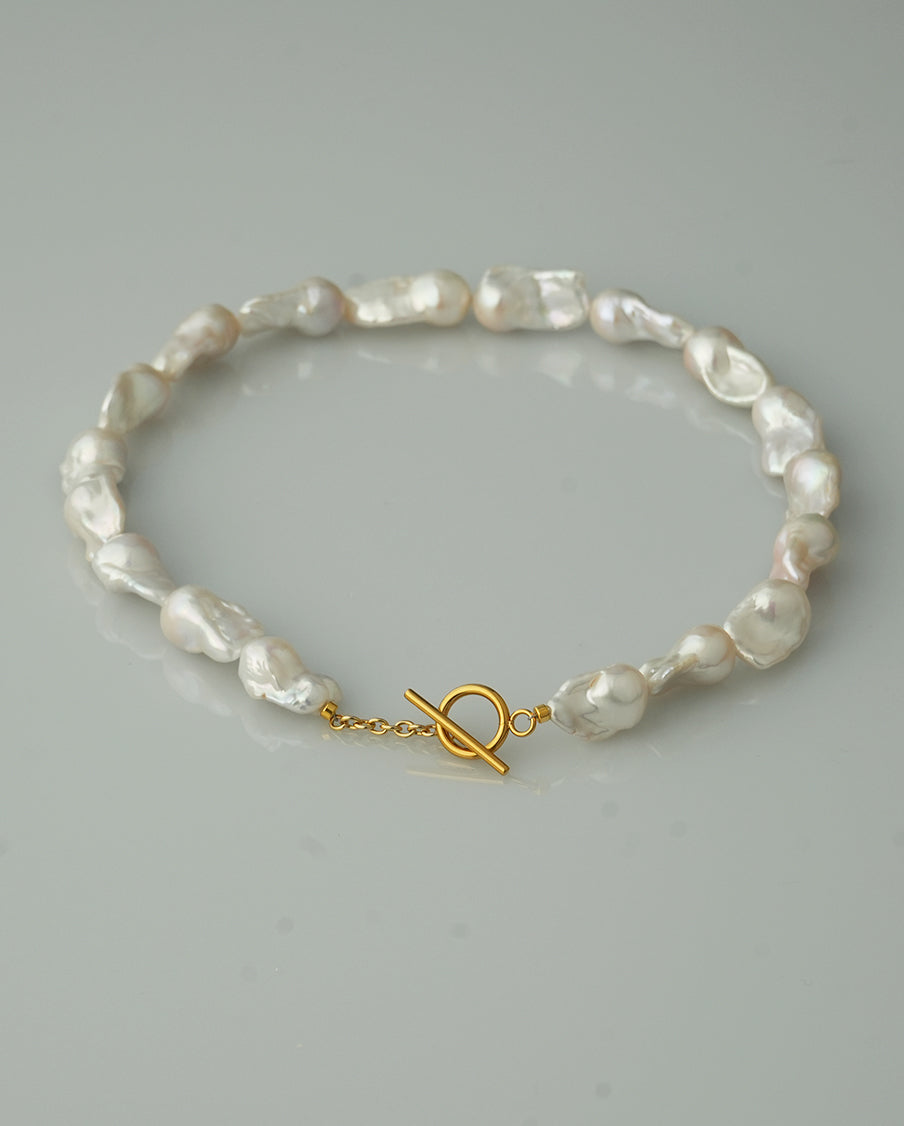 Larica-Baroque Pearl Statement Necklace