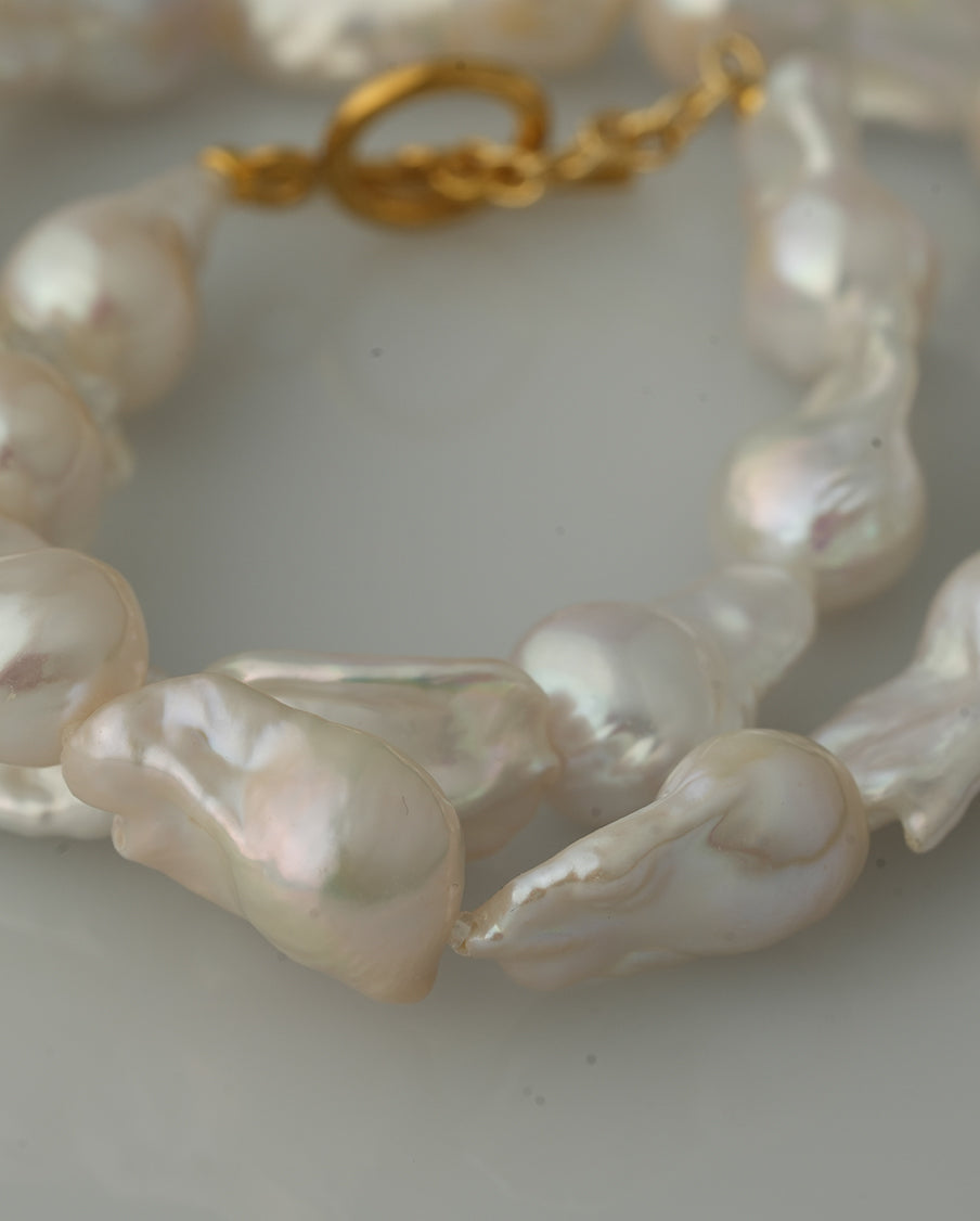 Larica-Baroque Pearl Statement Necklace