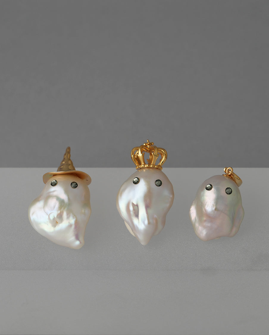 Larica-Baroque Pearl Pendant Top-Ghost