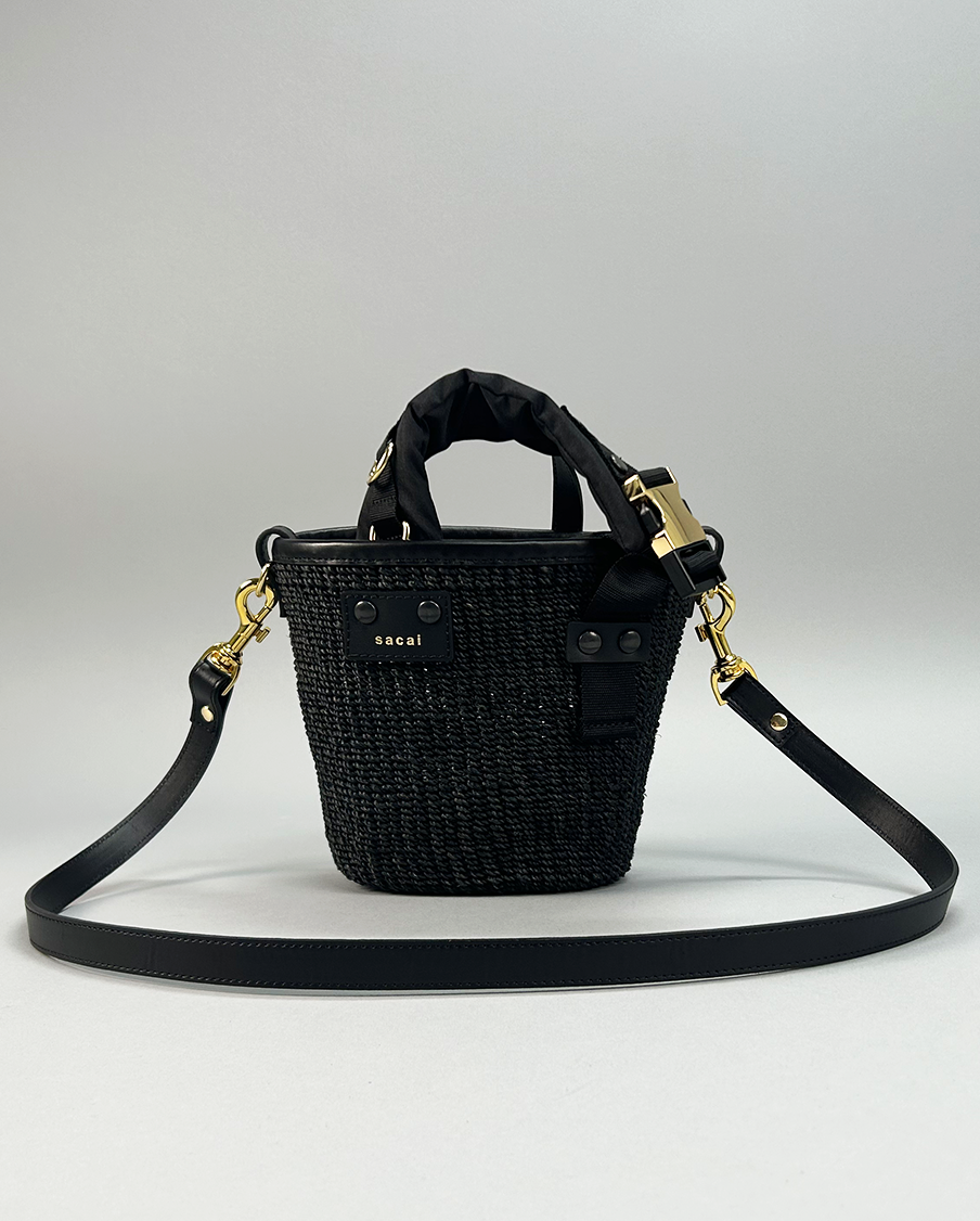SACAI-Hybrid Marche Micro Bag-BLACK
