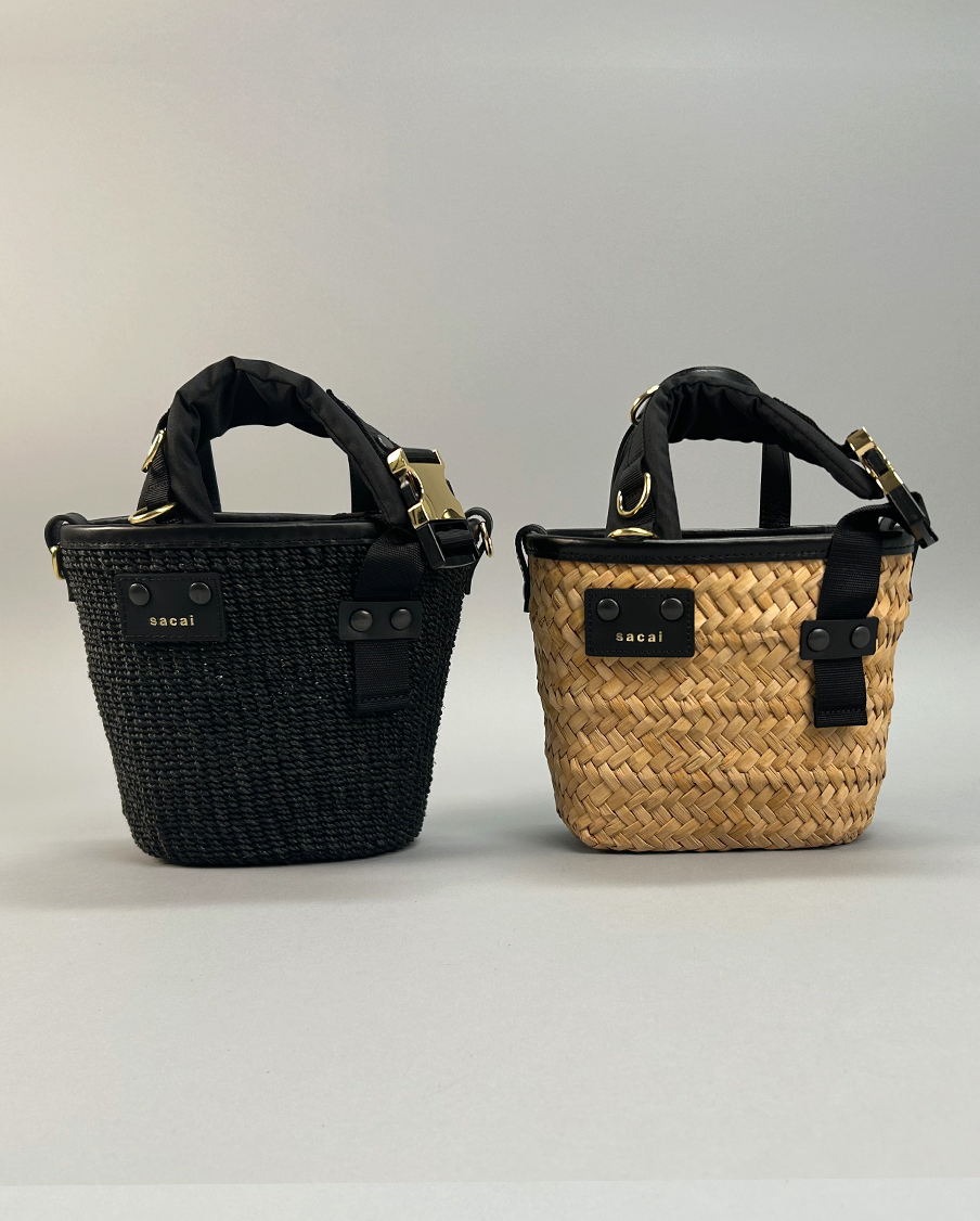 sacai ハイブリッド マルシェ マイクロバッグ かごバッグ SACAI-Hybrid Marche Micro Bag-BLACK – J LOS ANGELES