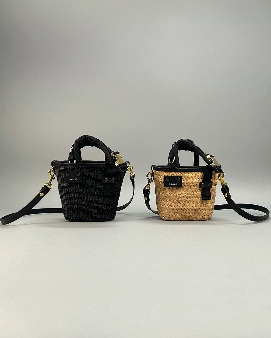 SACAI-Hybrid Marche Micro Bag-BLACK