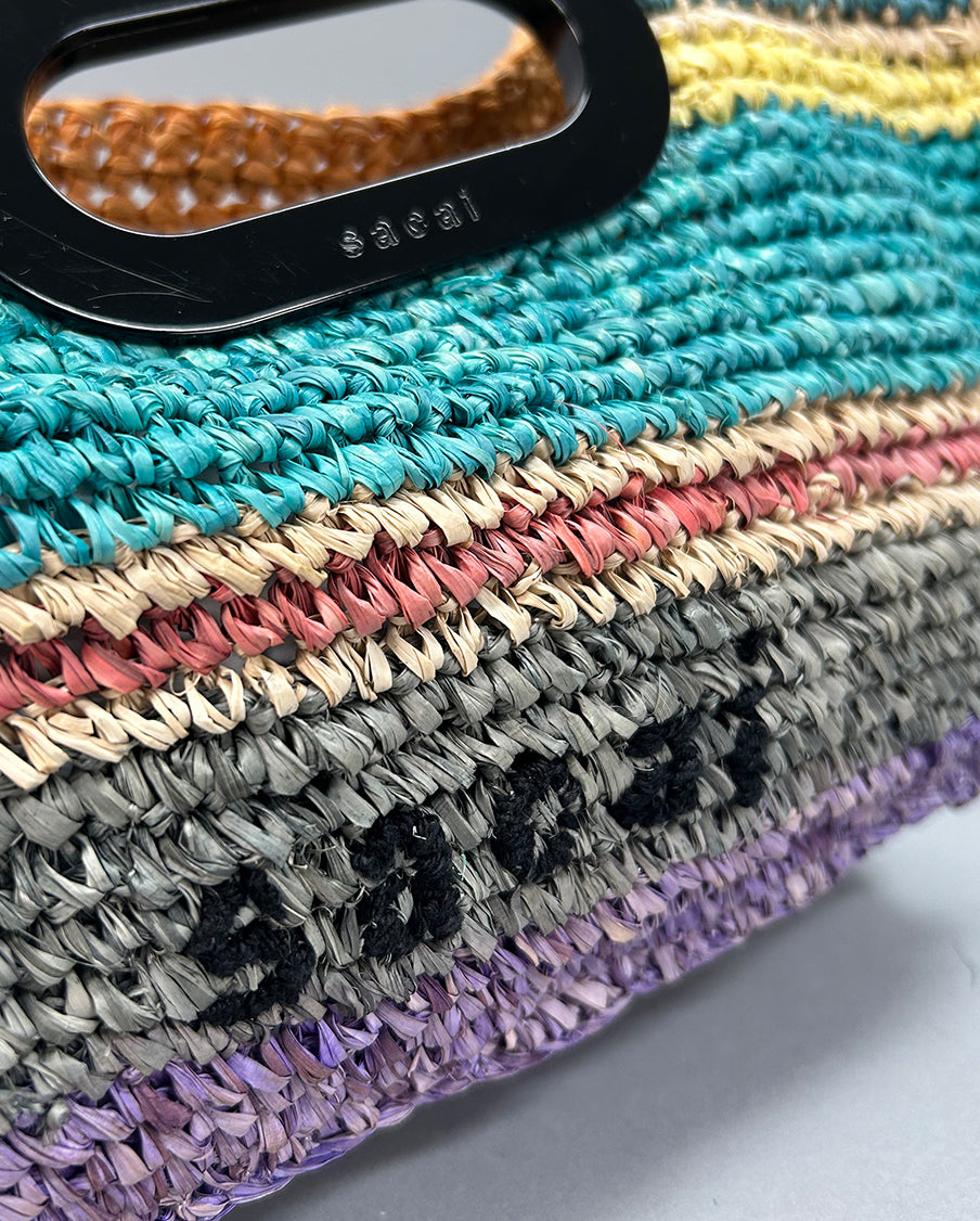 SACAI-Raffia Shopper Bag small-MULTICOLOR