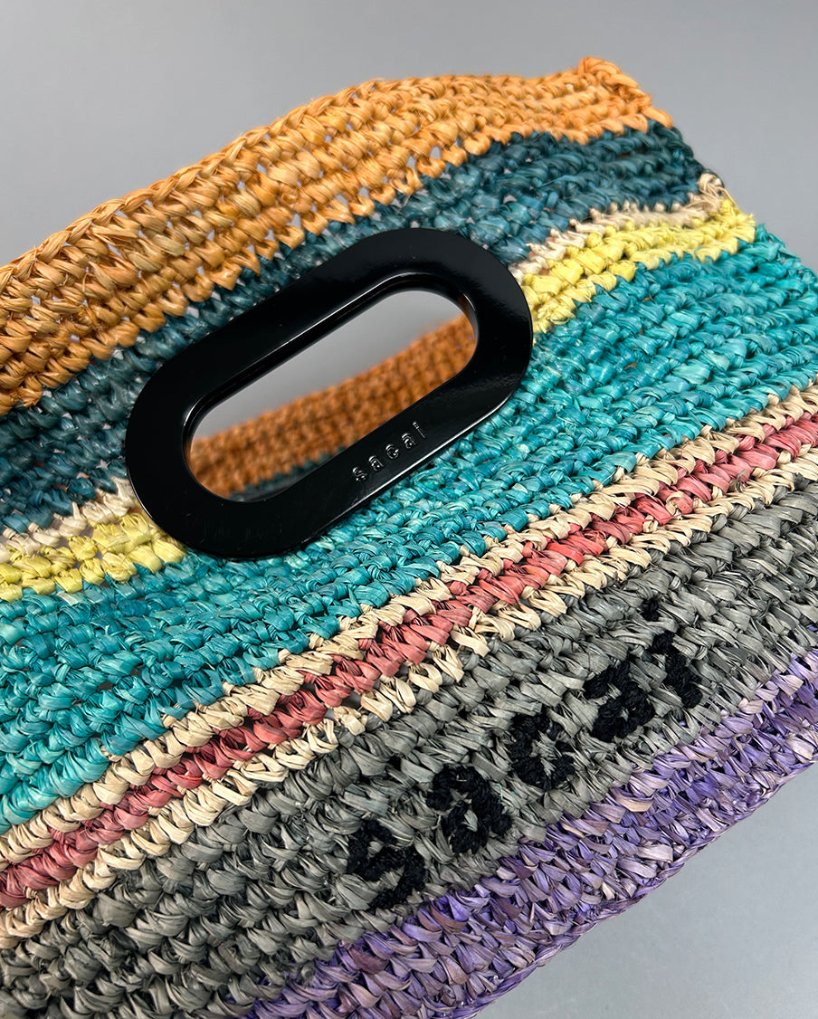 SACAI-Raffia Shopper Bag small-MULTICOLOR