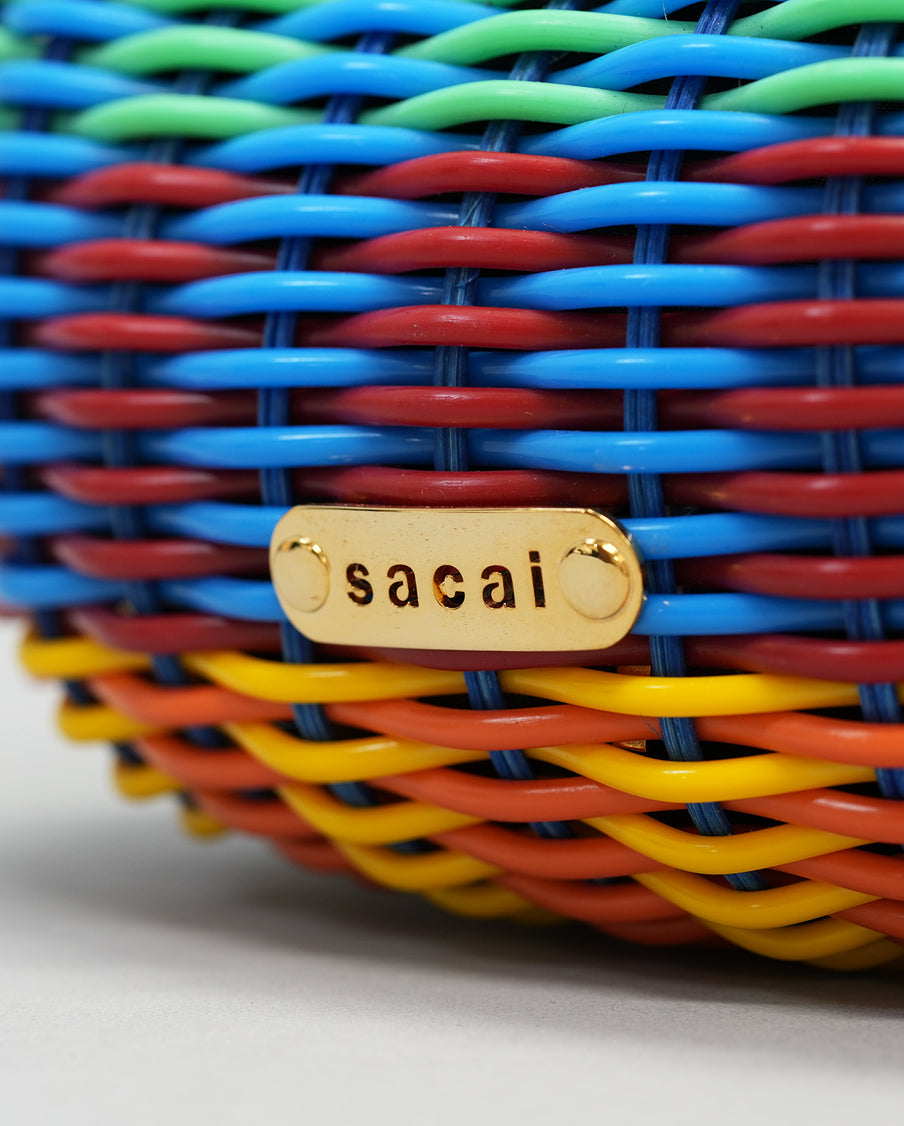 SACAI-Rattan Round Bag-MULTI color